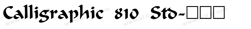 Calligraphic 810 Std字体转换